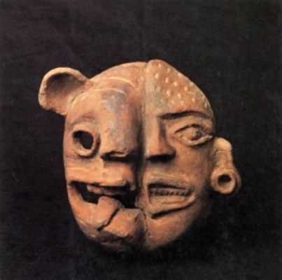 Ritual Mask - An Ethereal Glimpse into the Pre-Columbian Soul!